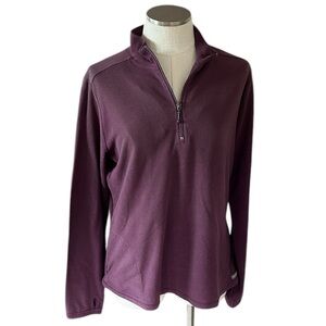 Woolrich Women’s Pullover Light Fleece 3/4 Zipper Jacket w/Thumb Holes Size L